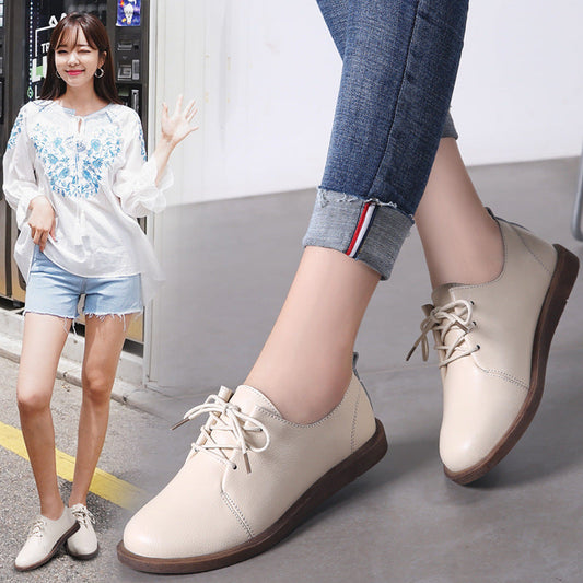 Wygodne, skórzane buty sznurowane Lidia Sek w stylu retro