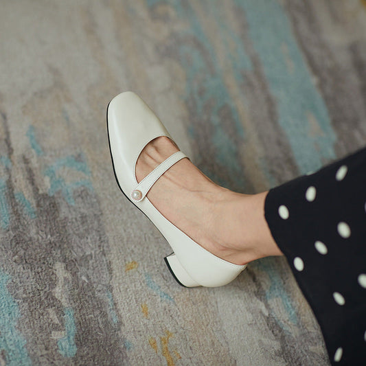 Vintage Mary Jane Thick Heel marki Lidia Sek