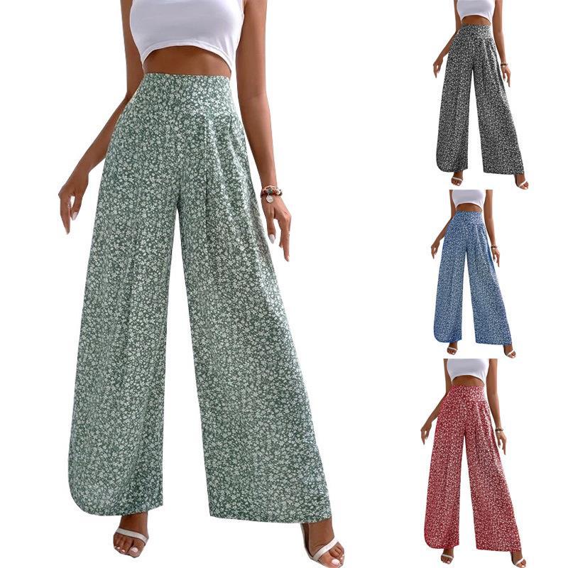 Floral Wide Leg Lidia Sek Casual Pants