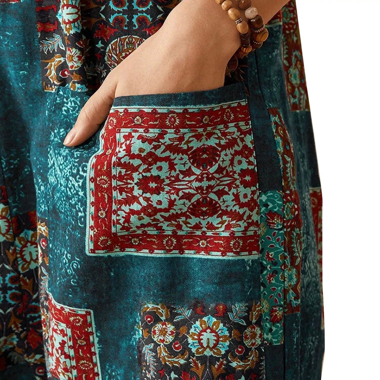 Kombinezon na co dzień Lidia Sek z nadrukiem w stylu vintage