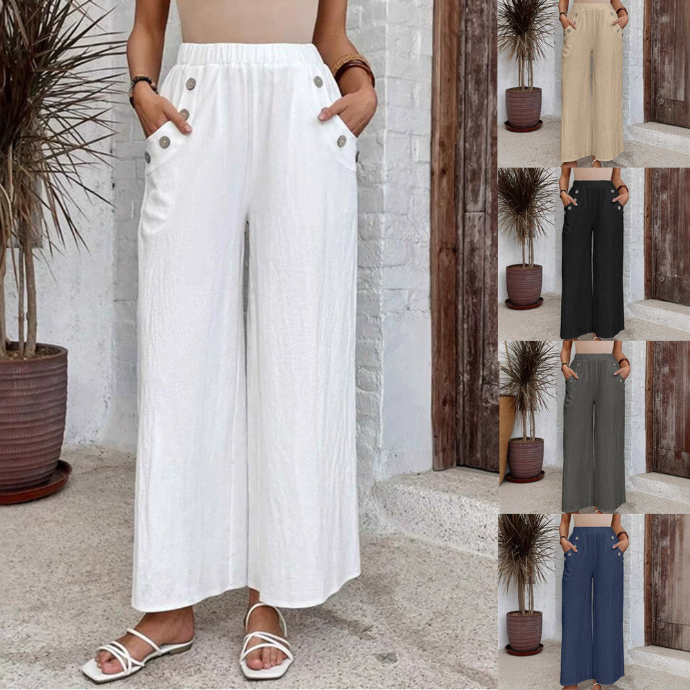 Relaxed High Waist Wide-Leg Pants by Lidia Sek