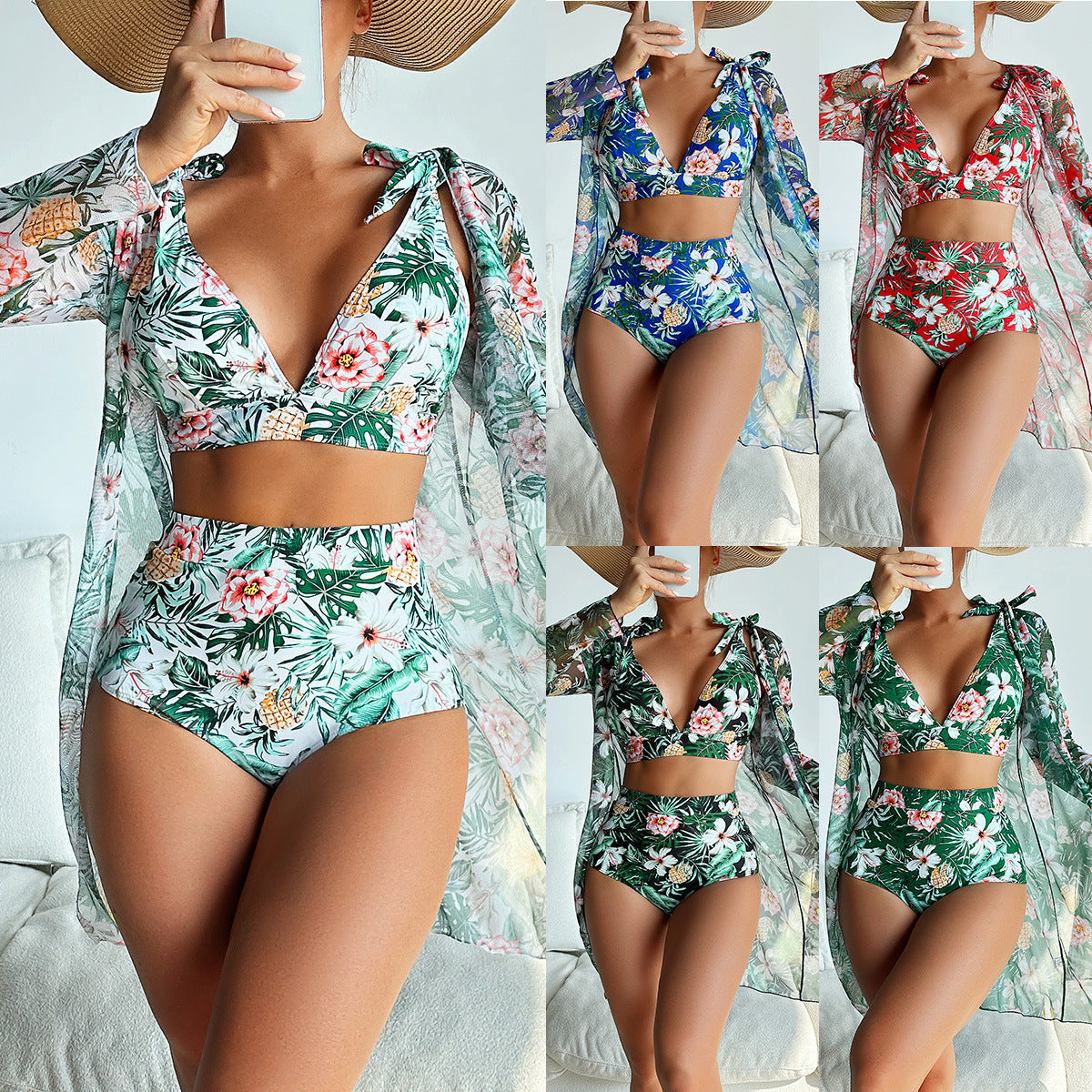 Vibrant Lidia Sek Multicolor Printed Bikini Set