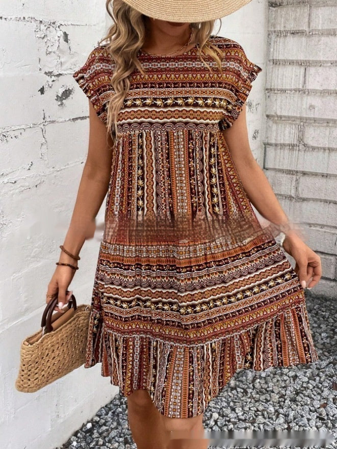 Sukienka midi Lidia Sek w stylu boho patchworkowym na lato