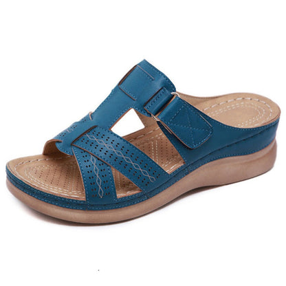 Sandały damskie Vintage Wedge Lidia Sek Slip-On