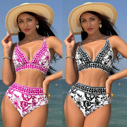 Bikini Lidia Sek z wysokim stanem inspirowane Pinterestem