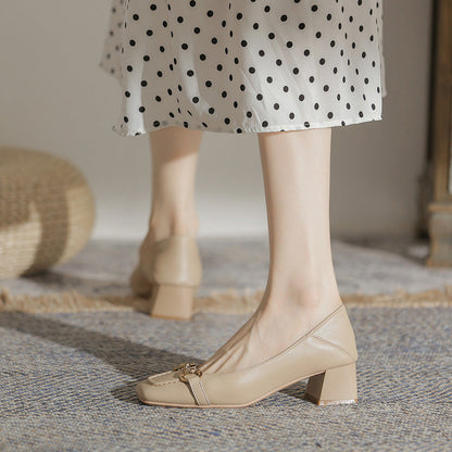 Elegant Square Toe Heels by Lidia Sek