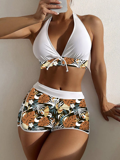 Zestaw szortów bikini z nadrukiem w żywym kolorze marki Lidia Sek