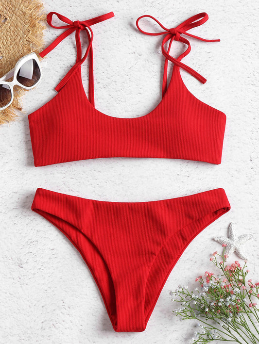 Bold Strapless Low Waist Bikini by Lidia Sek