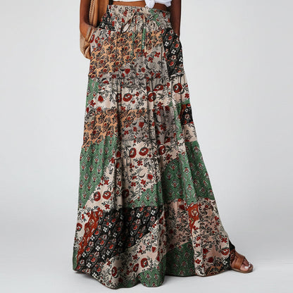 Spódnica maxi Lidia Sek z nadrukiem w stylu boho