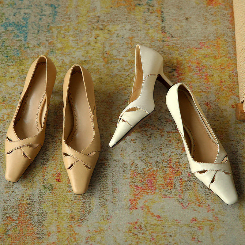 Elegant Leather Heels by Lidia Sek