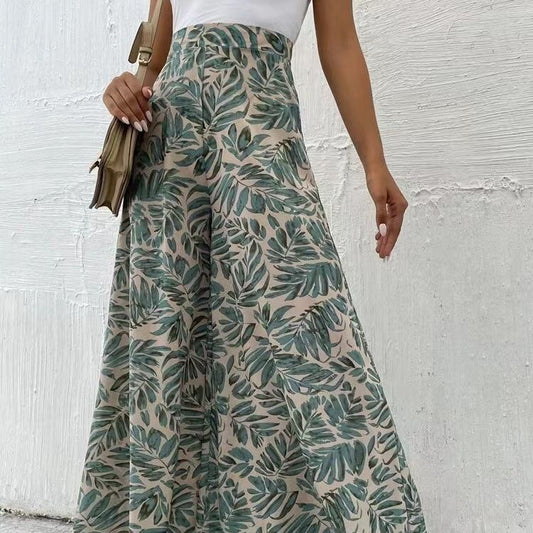 Chic Floral Wide-Leg Pants by Lidia Sek