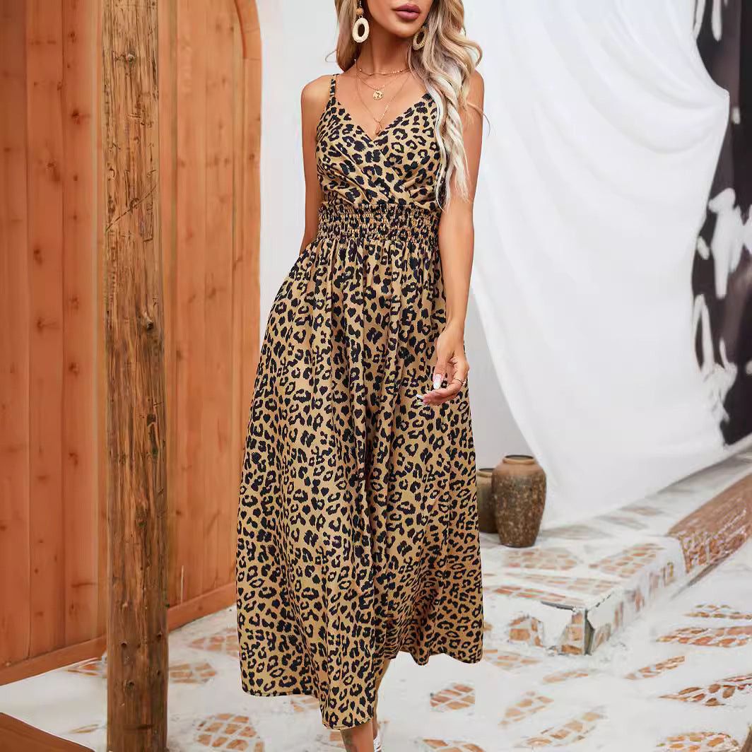 Sukienka maxi z nadrukiem w panterkę Lidia Sek Summer Maxi