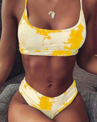 Bikini z wysokim stanem i gradientem od Lidia Sek