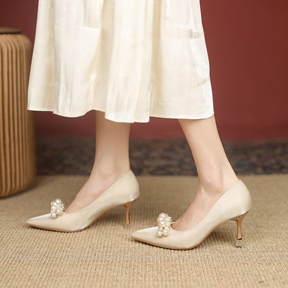 Elegant Lidia Sek Rhinestone Wedding Heels