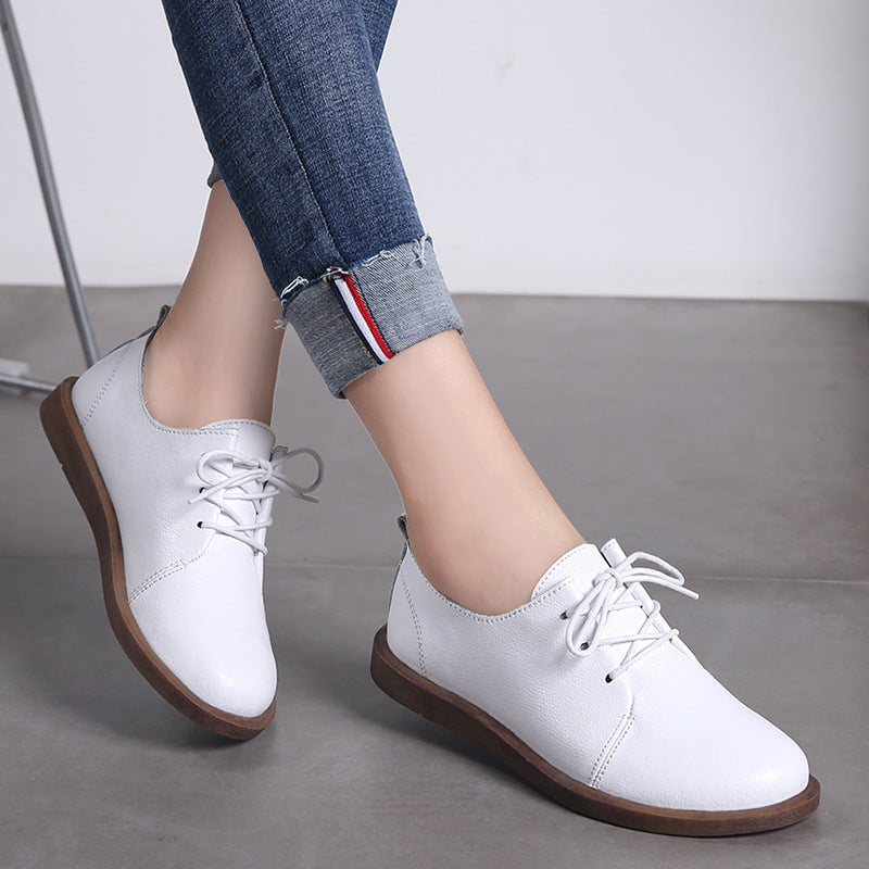 Wygodne, skórzane buty sznurowane Lidia Sek w stylu retro