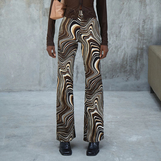 Spodnie Lidia Sek High-Rise Straight w stylu retro wave