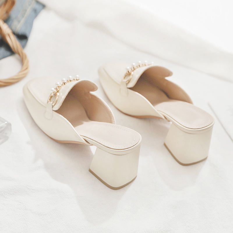 Eleganckie pantofle Lidia Sek Block Heel Mules inspirowane Pinterestem