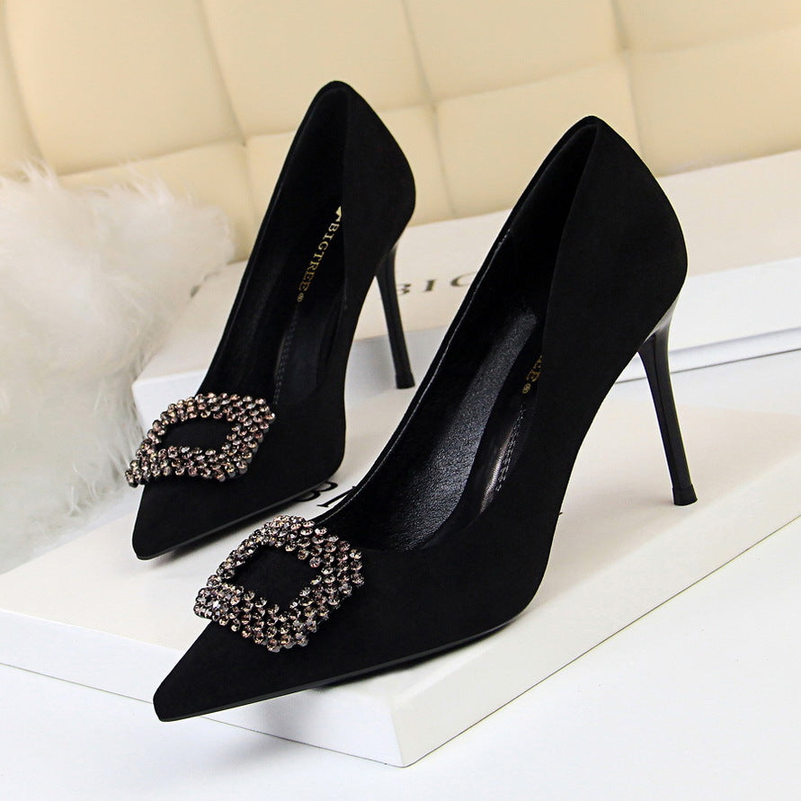 Elegant Rhinestone Stiletto Heels by Lidia Sek