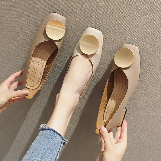 Chic Lidia Sek Mid-Heel Mary Jane Flats