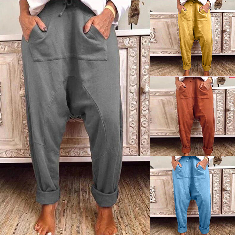 Chic Comfort Lidia Sek Lace Up Harem Pants