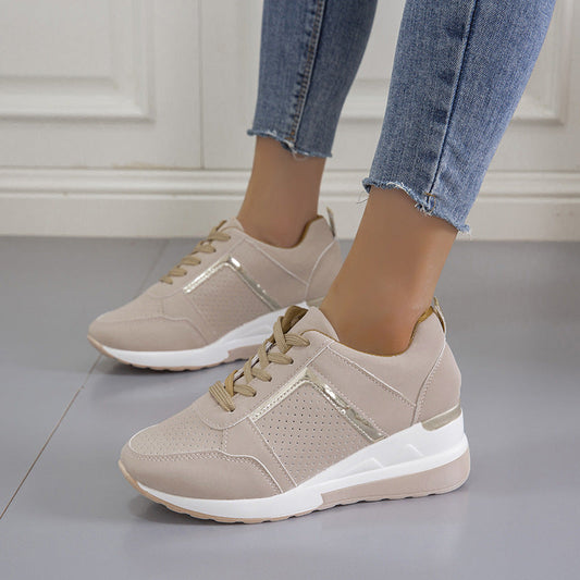 Chic Platform Lace-Up Sneakers by Lidia Sek