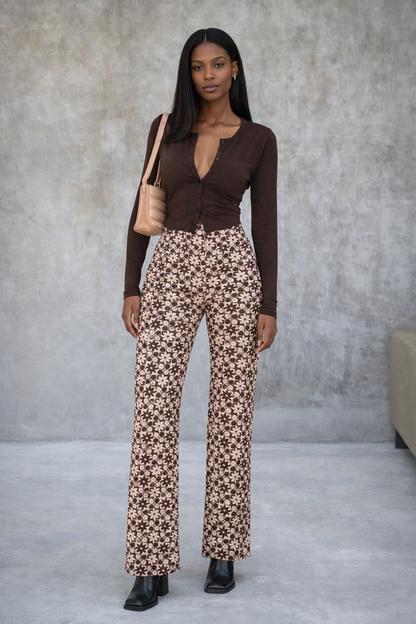 Spodnie Lidia Sek High-Rise Straight w stylu retro wave