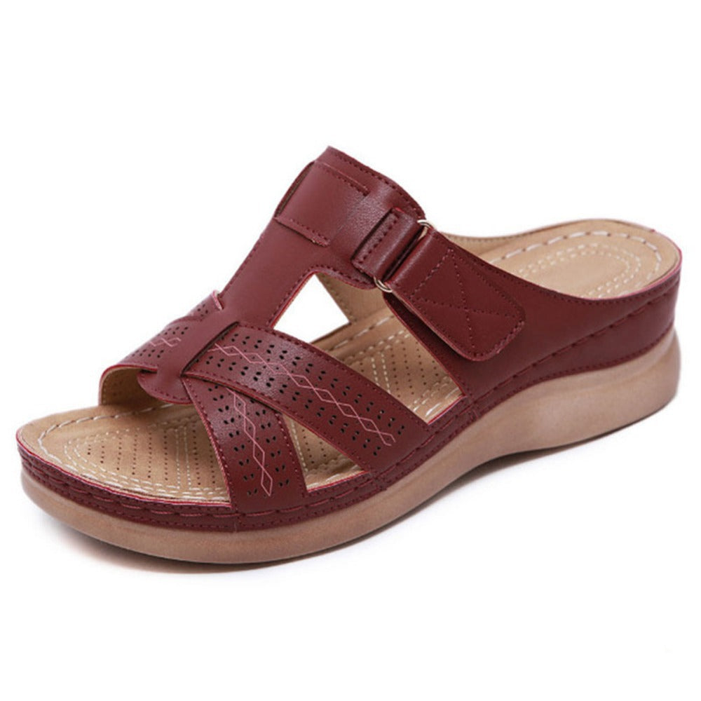 Sandały damskie Vintage Wedge Lidia Sek Slip-On