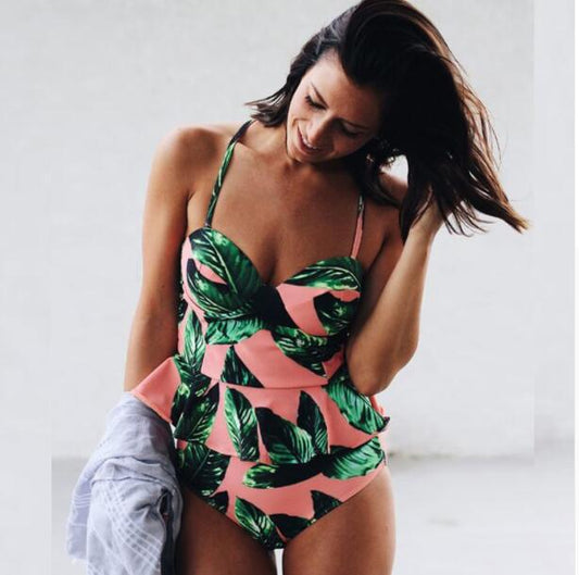 Kwiatowe bikini z wysokim stanem Lidia Sek Swimwear