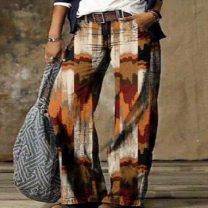 Boho Print Lidia Sek Wide Leg Pants
