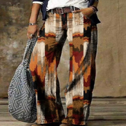 Boho Print Lidia Sek Wide Leg Pants