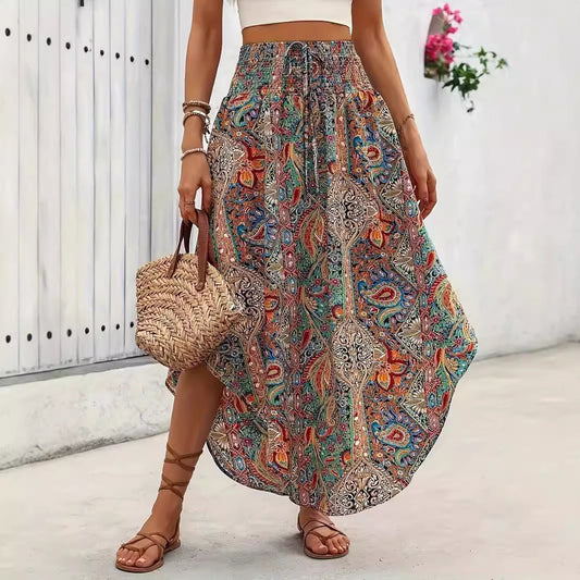 Boho Floral Lidia Sek A-Line Skirt