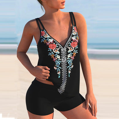 Bikini w kwiatowy wzór plus size od Lidia Sek
