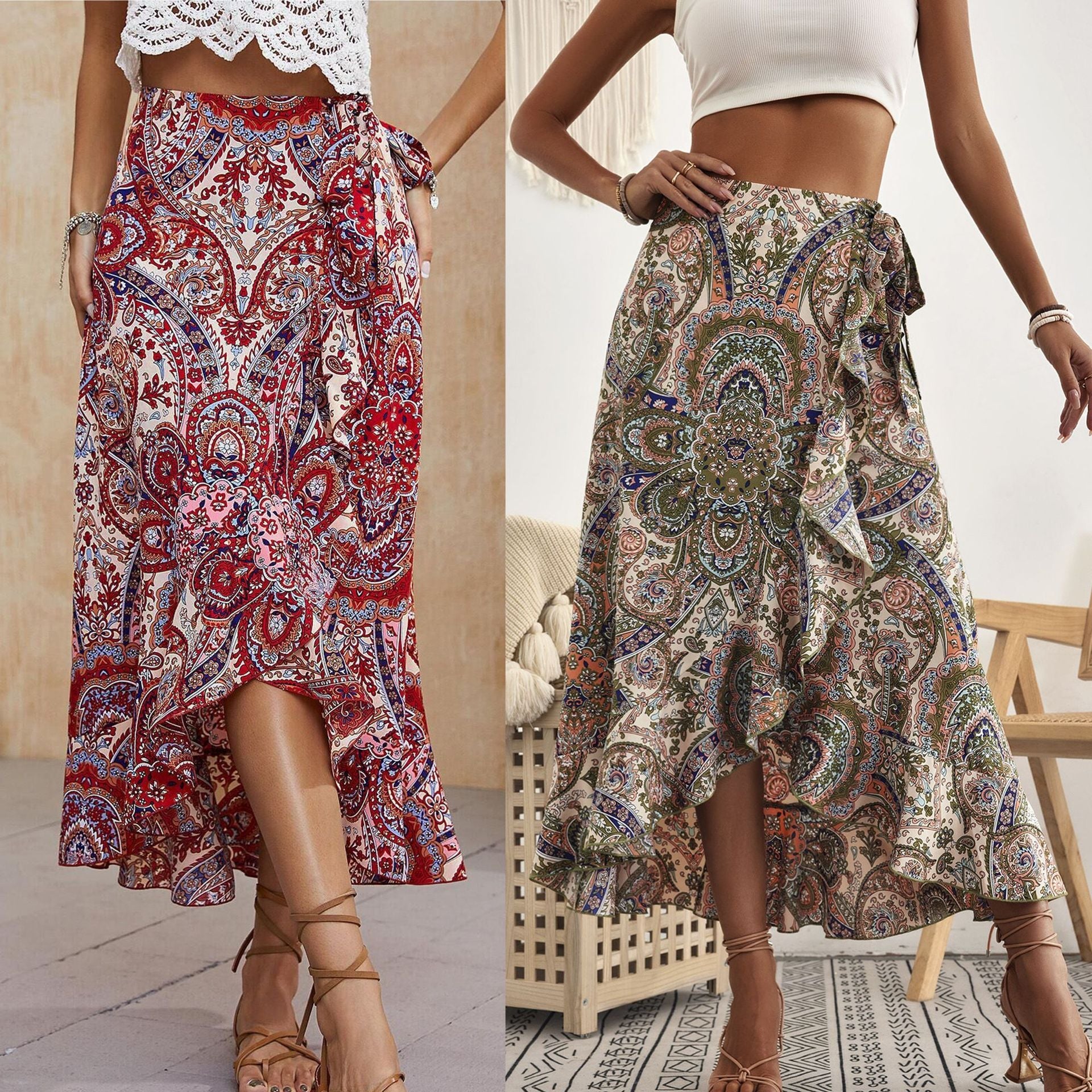Boho Ruffle Lidia Sek Pinterest-Inspired Skirt
