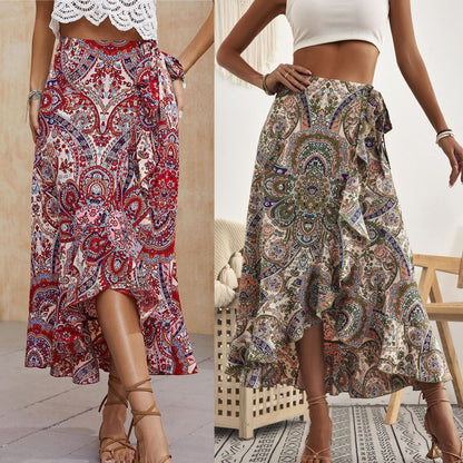 Boho Ruffle Lidia Sek Pinterest-Inspired Skirt