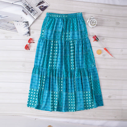 Spódnica maxi Lidia Sek z nadrukiem w stylu boho