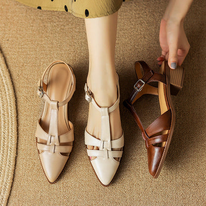 Retro Roman Closed Toe Sandals by Lidia Sek