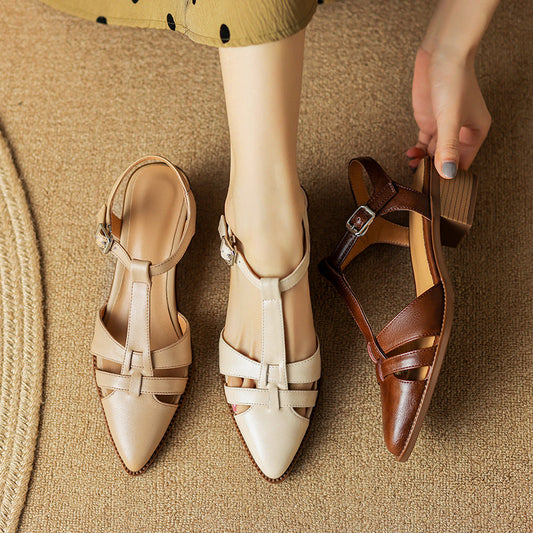 Retro Roman Closed Toe Sandals by Lidia Sek