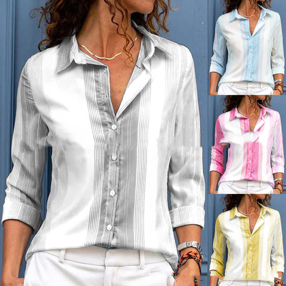 Striped Loose-Fit Blouse by Lidia Sek