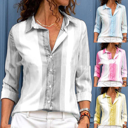Striped Loose-Fit Blouse by Lidia Sek