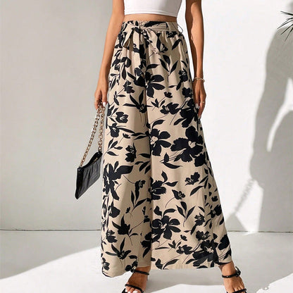 Floral High Waist Wide Leg Pants by Lidia Sek