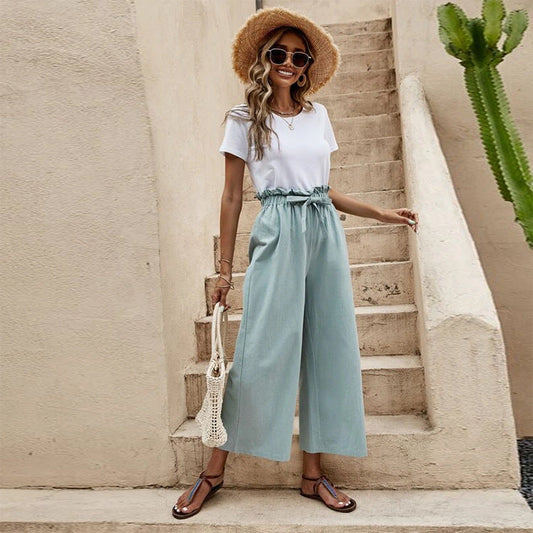 Pinterest-Inspired Lidia Sek Linen Wide Leg Pants