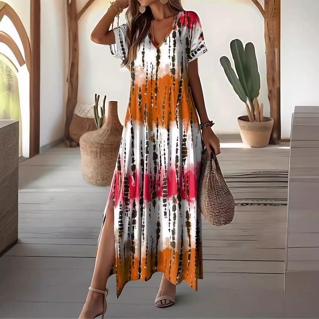 Elegancka sukienka maxi tie-dye Lidia Sek