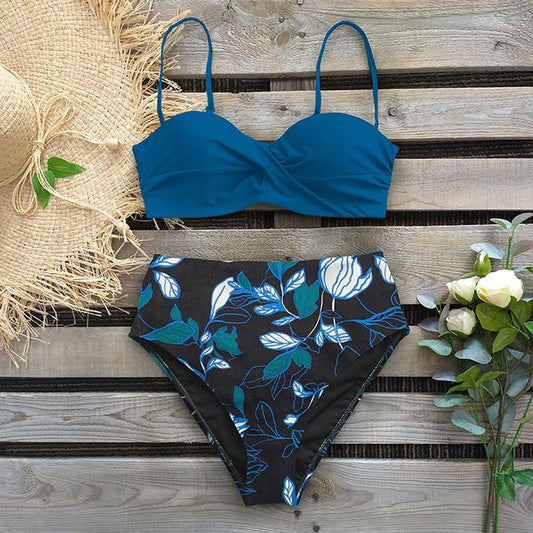 Floral High Waist Bikini by Lidia Sek