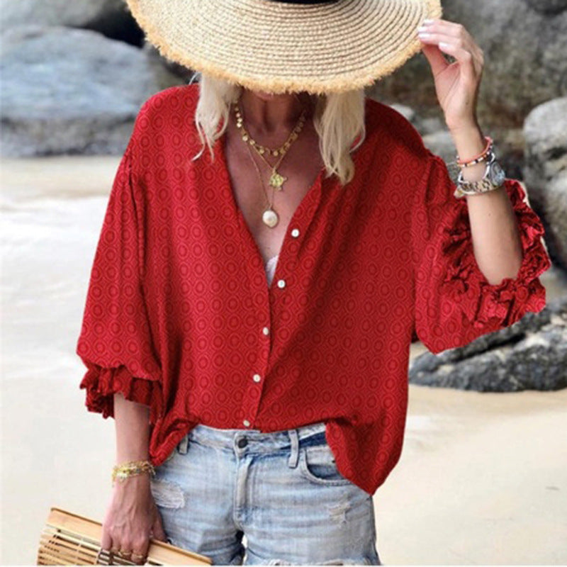 Bluzka Chic Dot Button Down marki Lidia Sek