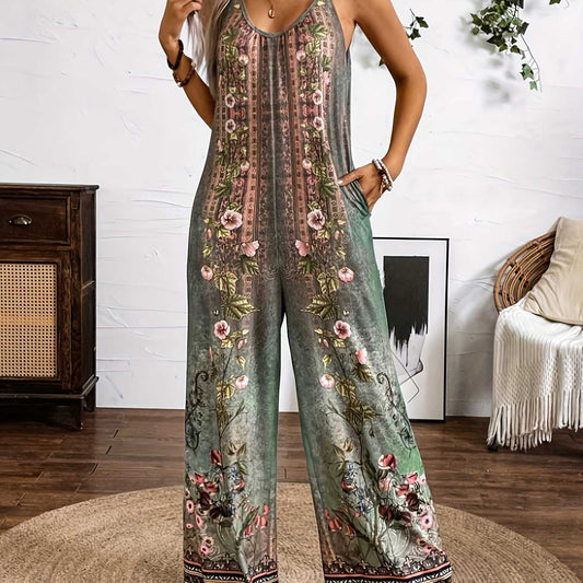 Kombinezon w kwiaty Lidia Sek w stylu boho z nadrukiem