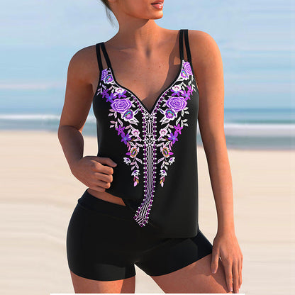 Bikini w kwiatowy wzór plus size od Lidia Sek