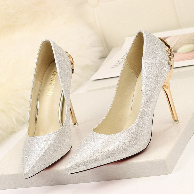 Elegant Suede High Heels by Lidia Sek
