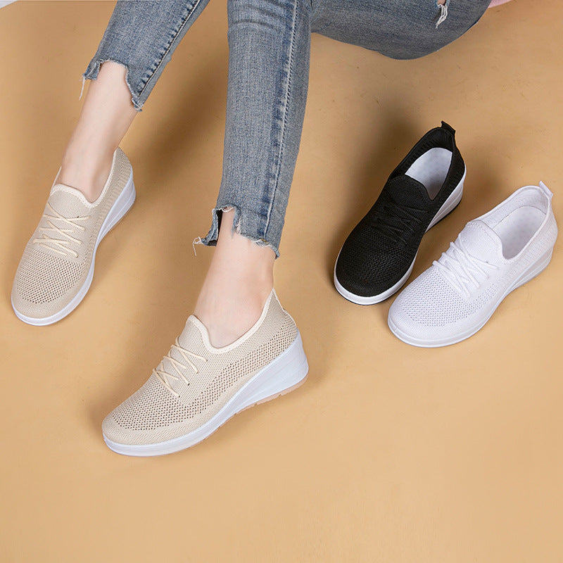 Breathable Mesh Platform Wedges by Lidia Sek