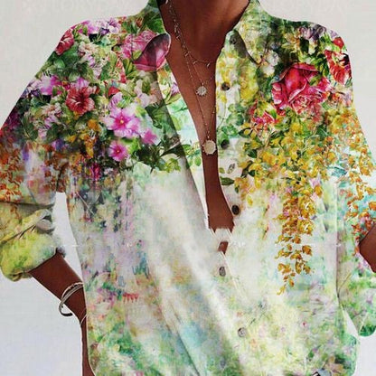 Floral Loose Cardigan Shirt Lidia Sek Women’s Top