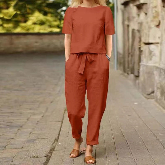 Vintage Linen Set by Lidia Sek - Summer Capri Outfit
